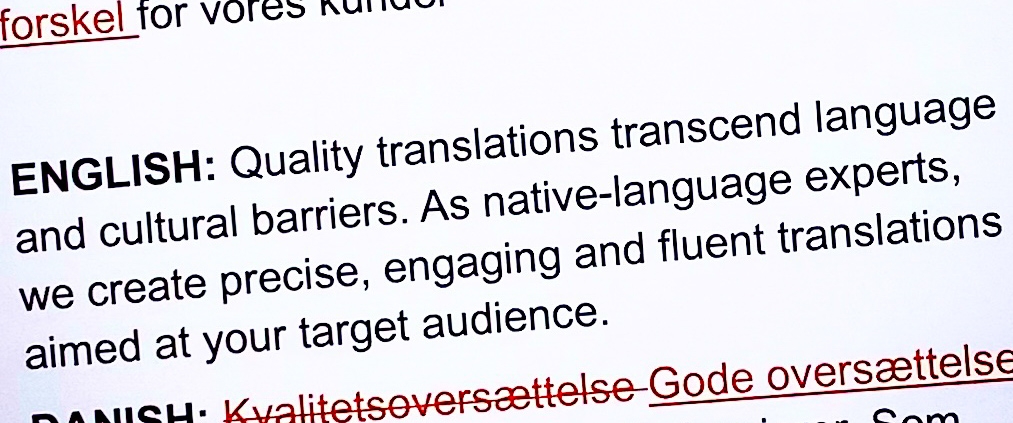 Proofreading example